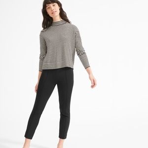 Everlane Black Stretch Ponte Crop Pant, 0